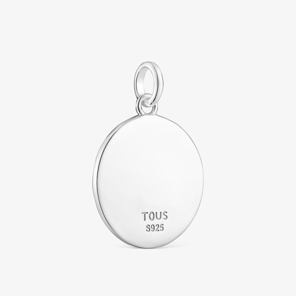 Silver crochet bear Medallion Efecttous