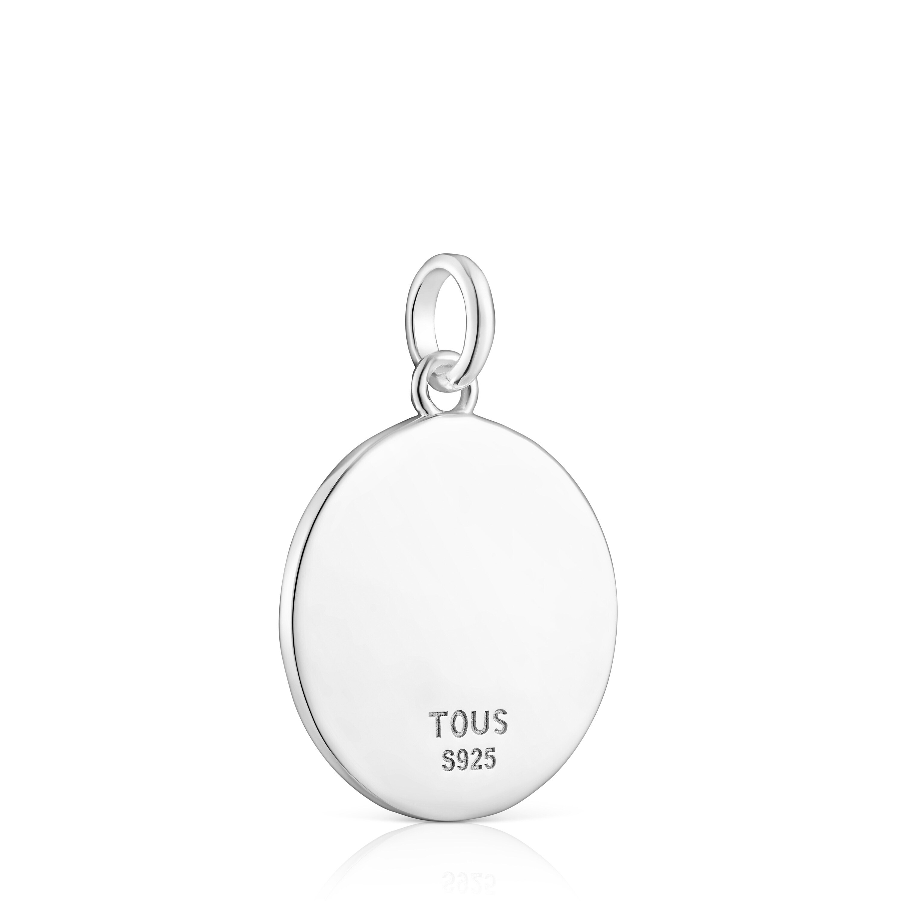 Silver crochet bear Medallion Efecttous