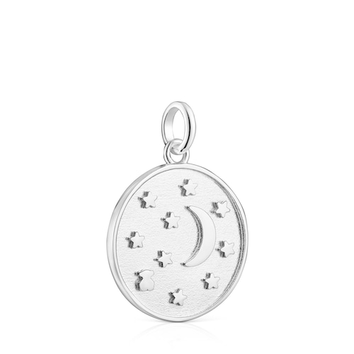 Medalha lua e estrelas em prata Efecttous
