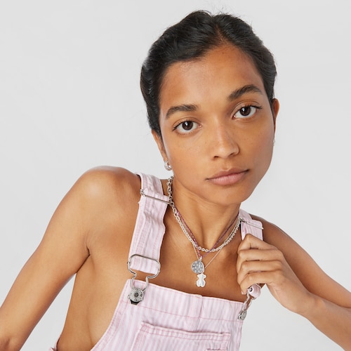 Medalha lua e estrelas em prata Efecttous