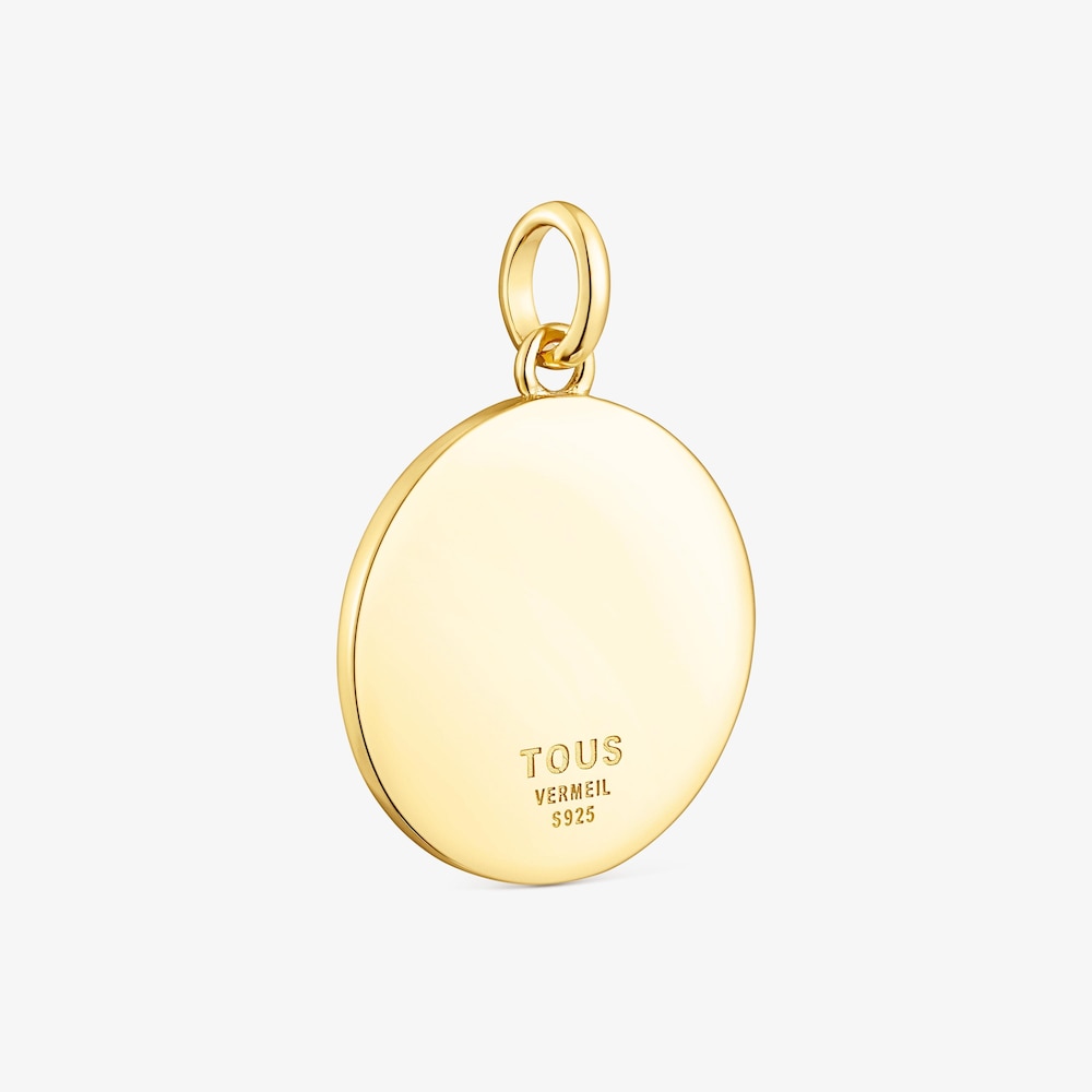 Medalha crochet urso em prata vermeil Efecttous