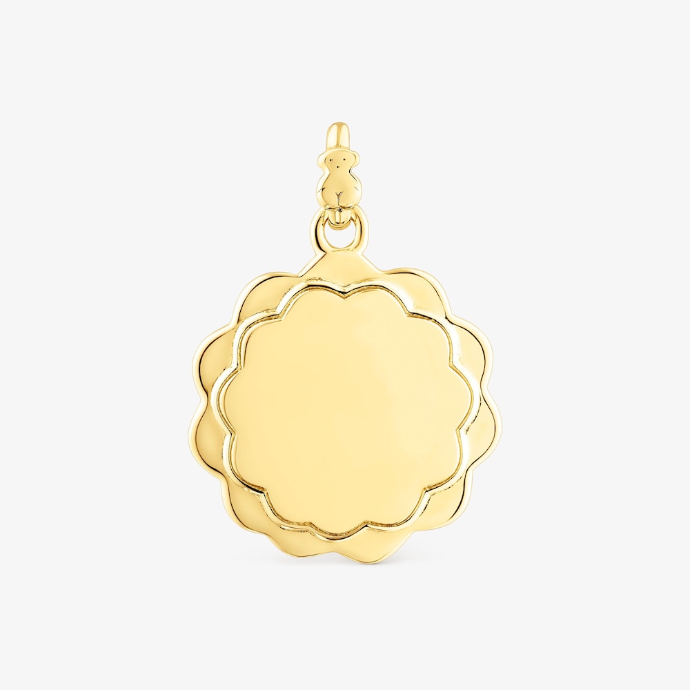 Silver vermeil floral Medallion Efecttous