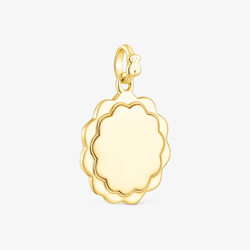 Silver vermeil floral Medallion Efecttous