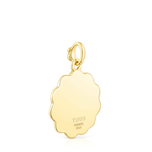 Silver vermeil floral Medallion Efecttous