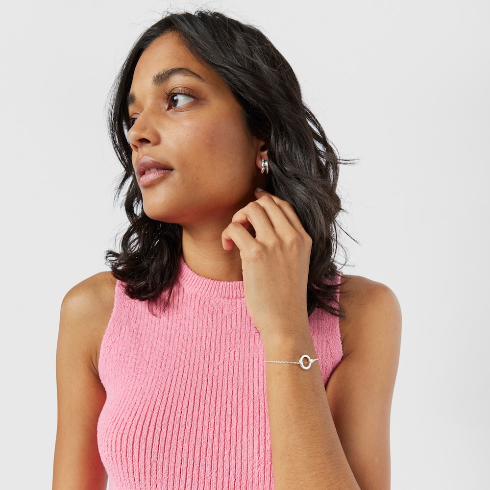 Bransoletka TOUS Fellow wykonana ze srebra z perłą i misiem