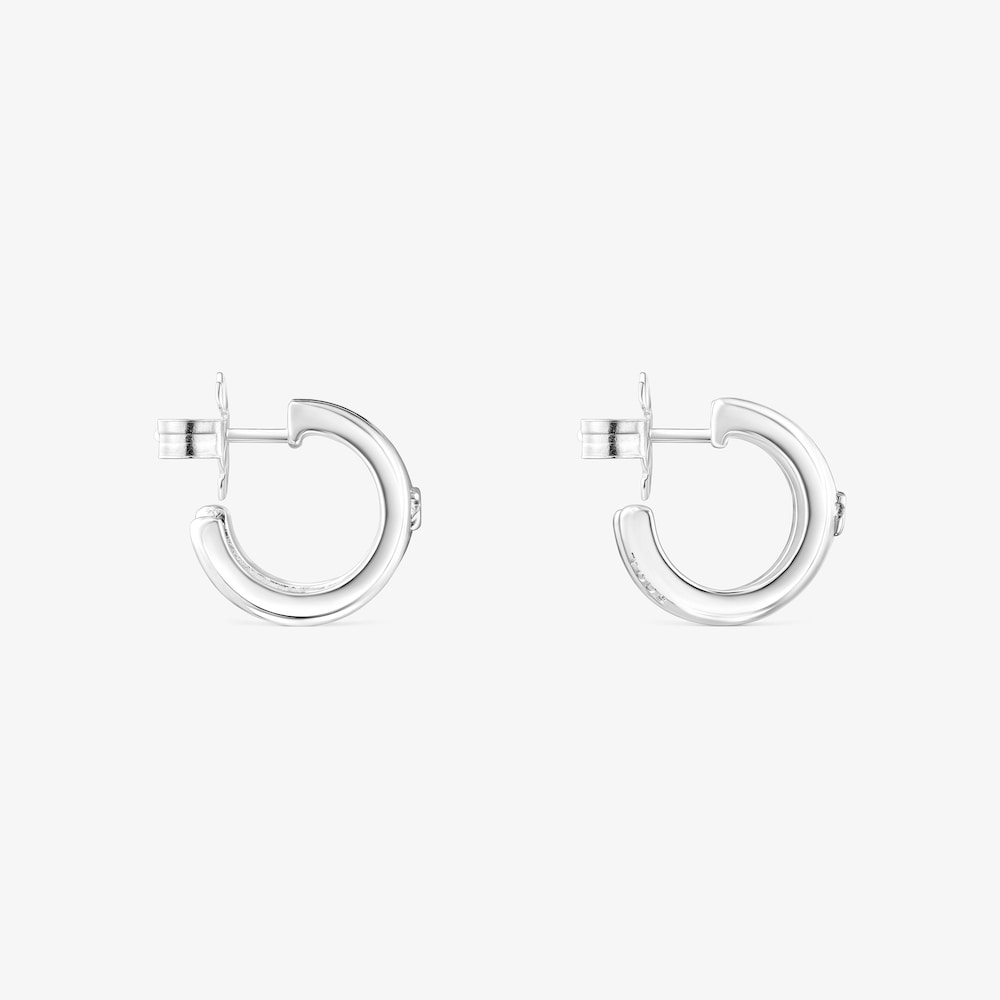 Silver TOUS Fellow Double-hoop earrings