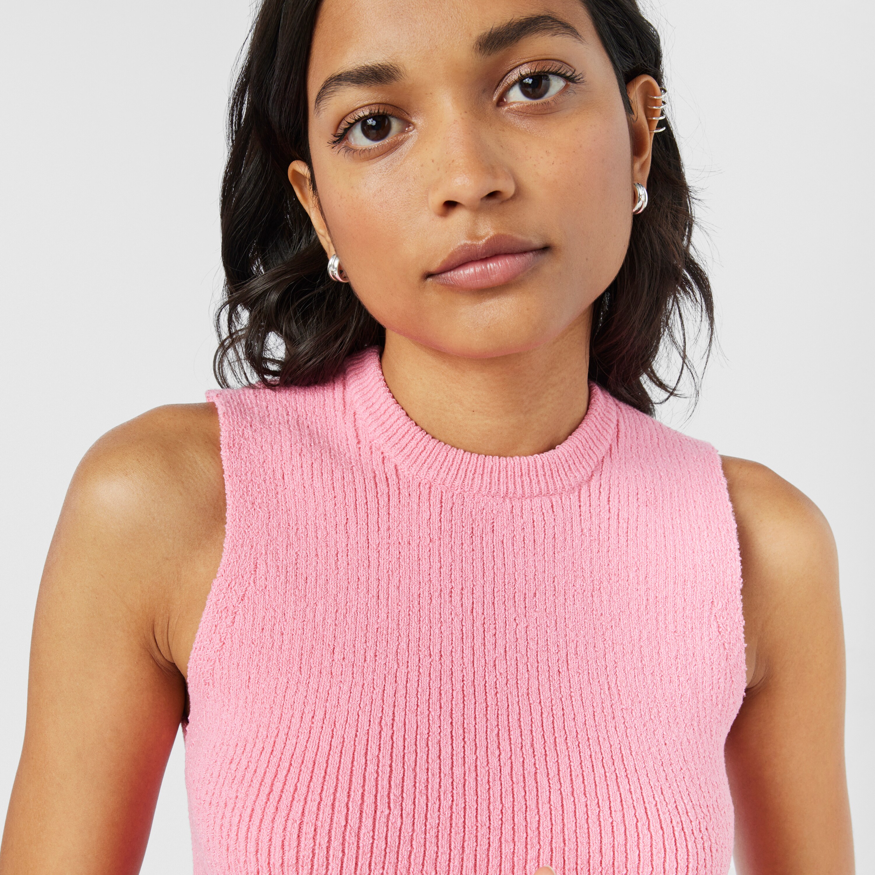 Silver TOUS Fellow Double-hoop earrings