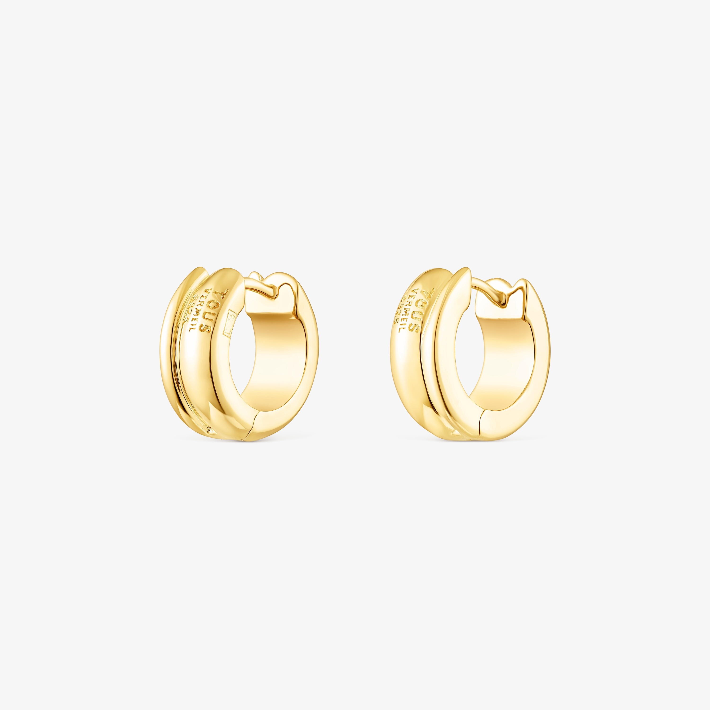 Silver vermeil TOUS Fellow Double-hoop earrings