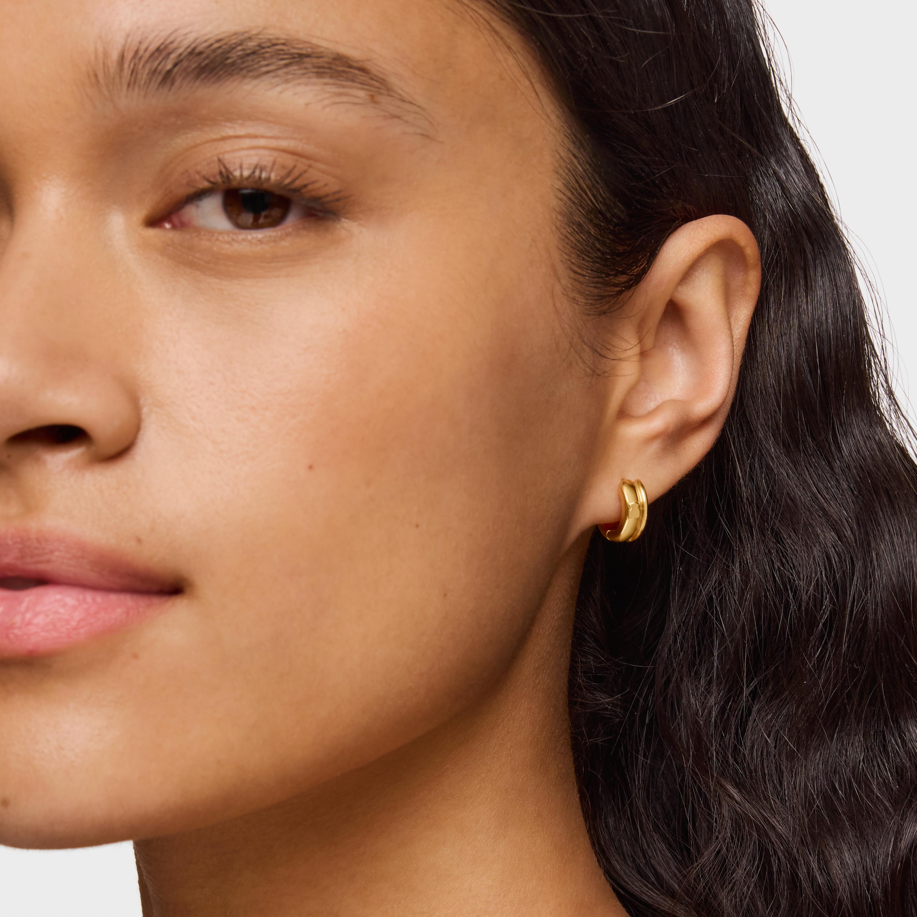 Silver vermeil TOUS Fellow Double-hoop earrings