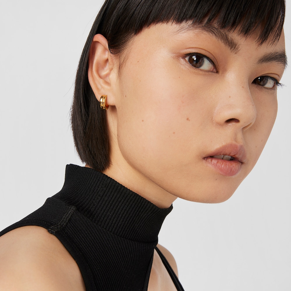 Silver vermeil TOUS Fellow Double-hoop earrings