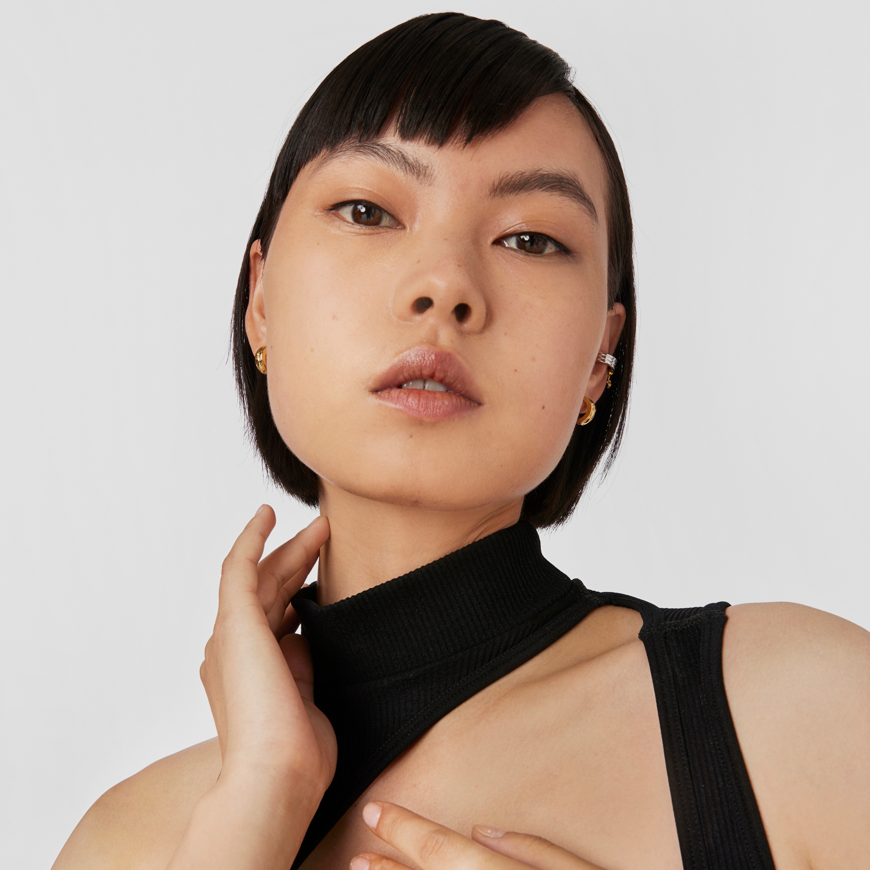 Silver vermeil TOUS Fellow Double-hoop earrings