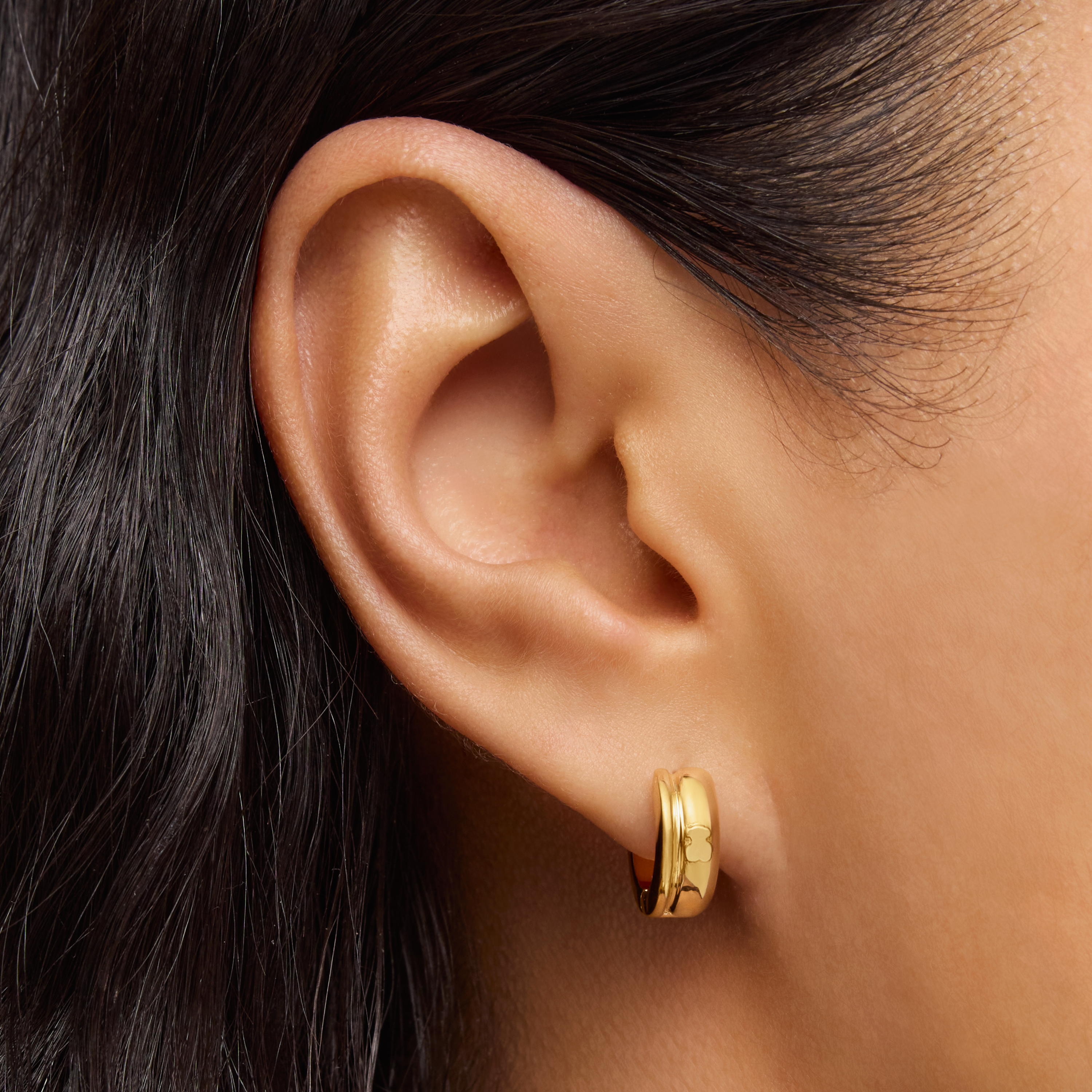 Silver vermeil TOUS Fellow Double-hoop earrings