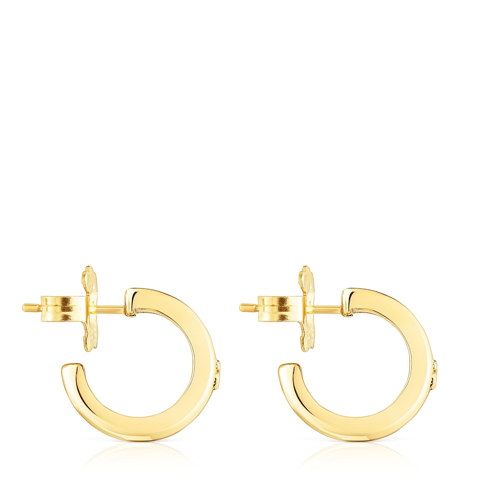 Pendientes triple aro con baño de oro 18 kt sobre plata TOUS fellow image number 1