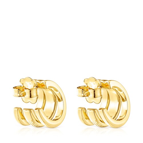 Silver vermeil TOUS Fellow Triple-hoop earrings
