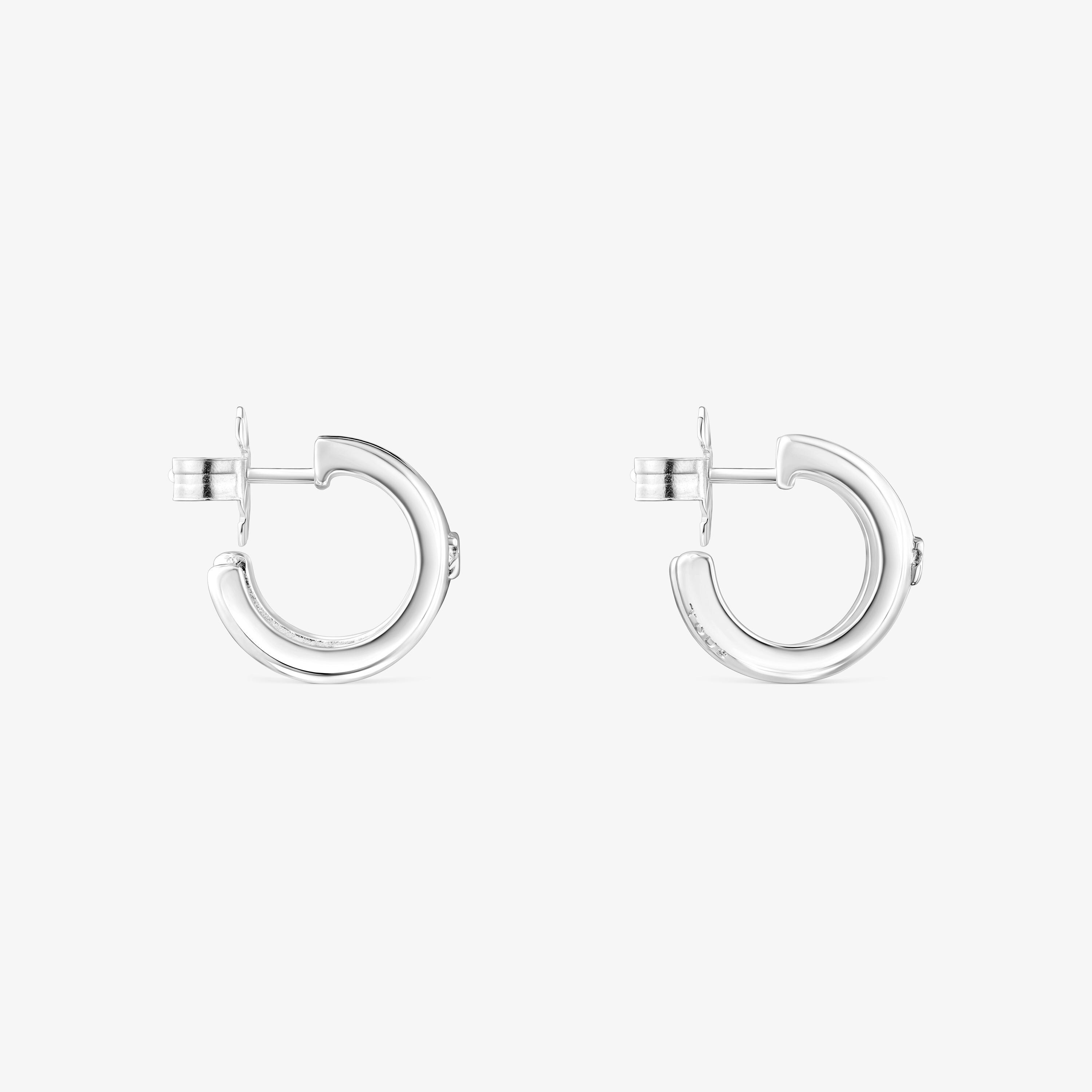 Silver TOUS Fellow Double-hoop earrings