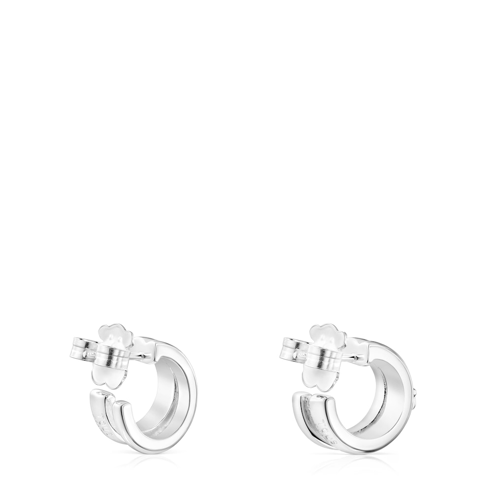 Silver TOUS Fellow Double-hoop earrings image number 2