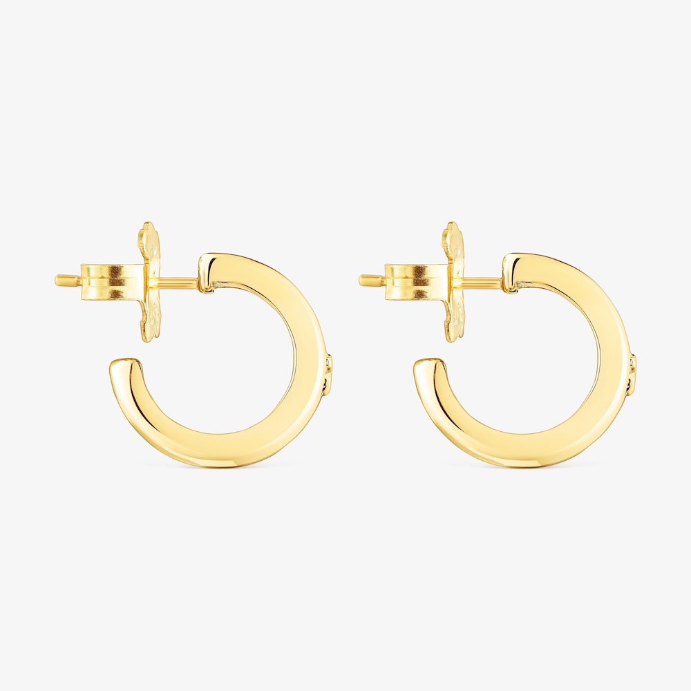 Potr&oacute;jne kolczyki obręcze TOUS Fellow wykonane ze srebra vermeil