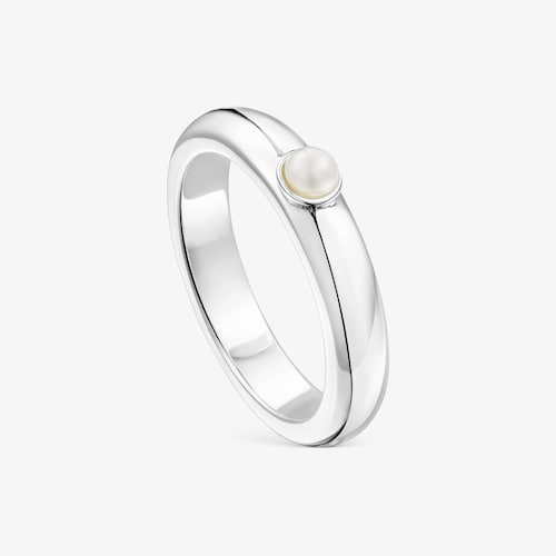 Anillo de plata con una perla TOUS Fellow