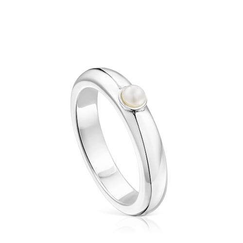 Anillo de plata con una perla TOUS Fellow