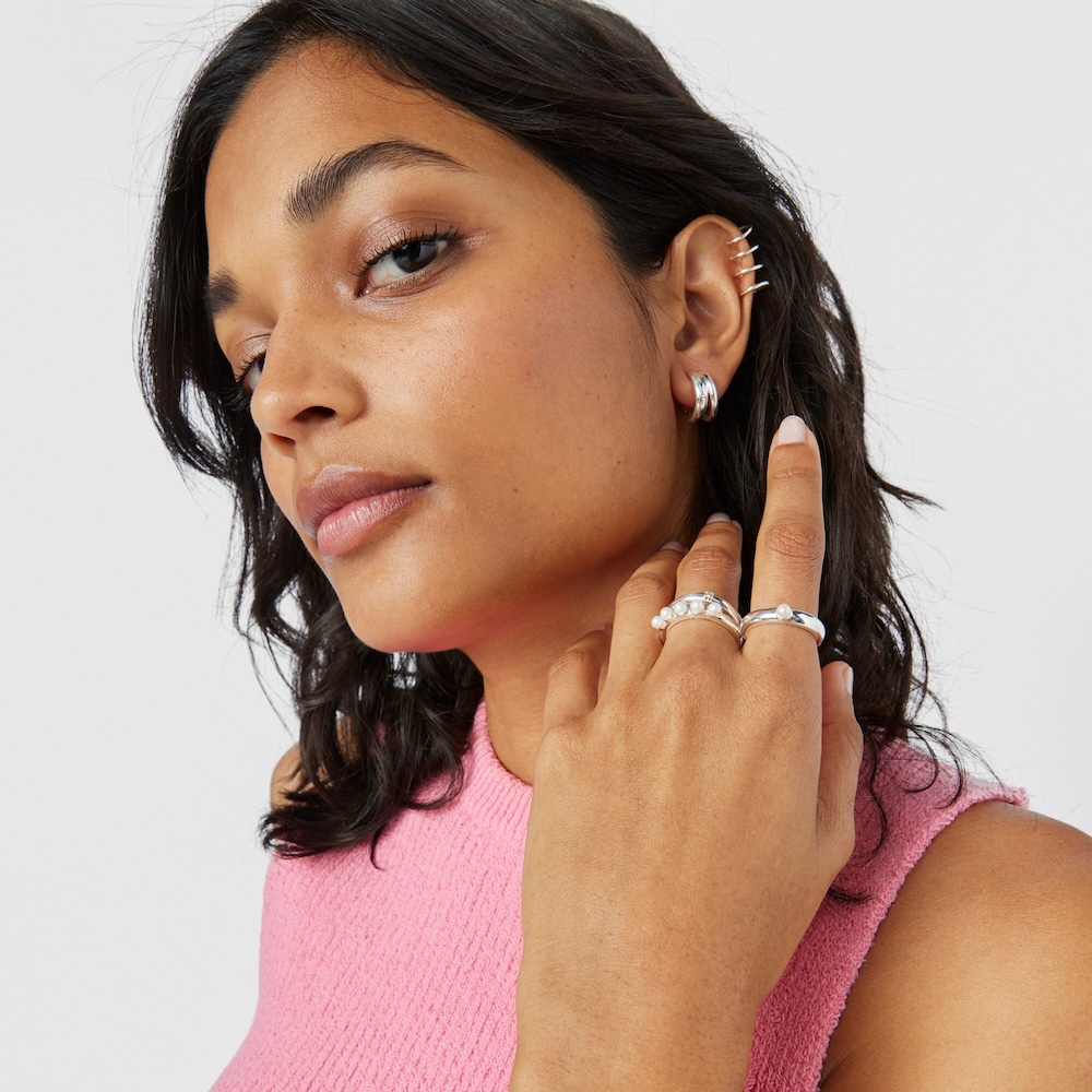 Anillo de plata con una perla TOUS Fellow