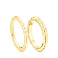 Pack of silver vermeil TOUS Fellow Rings