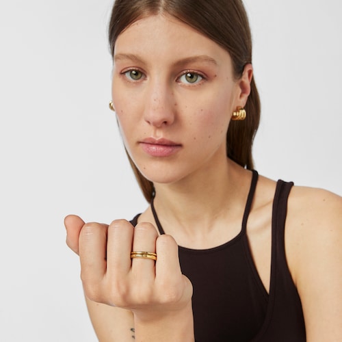 Pack of silver vermeil TOUS Fellow Rings