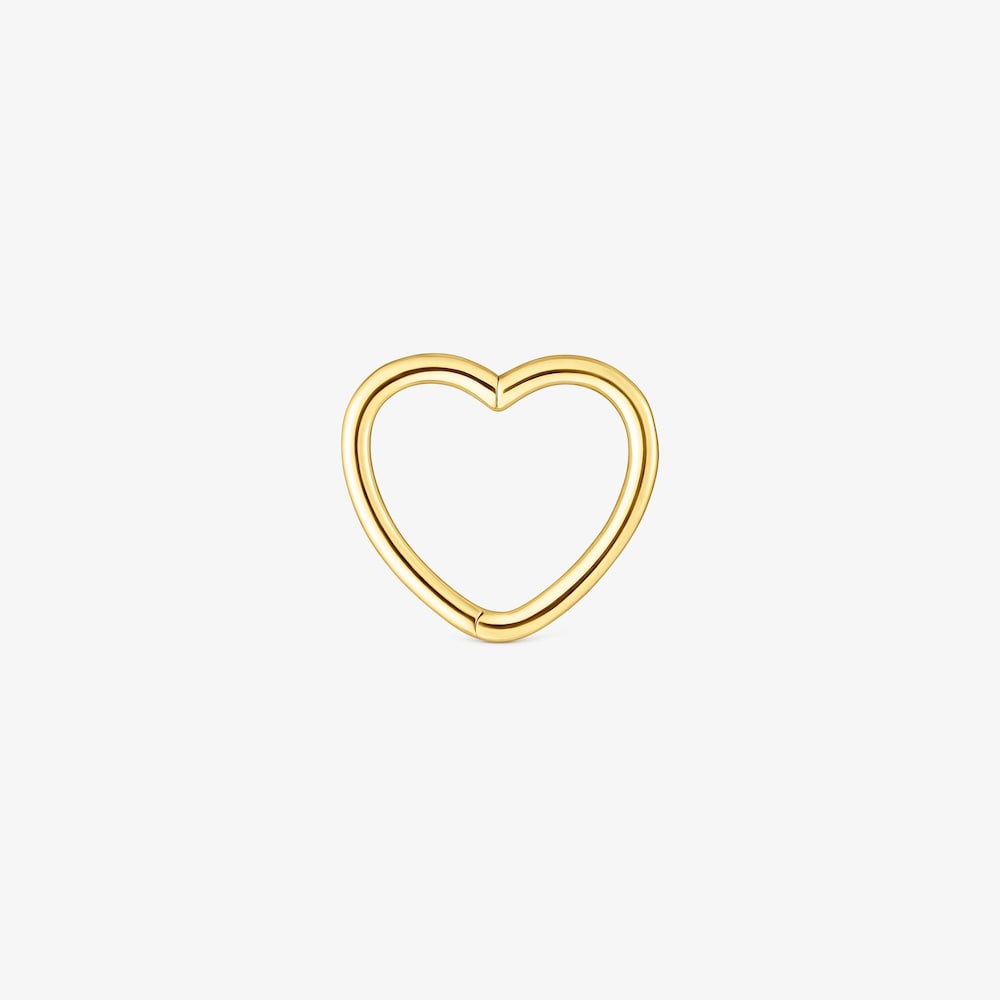 18K Solid Gold TOUS Basics 1/2 Earring with heart motif