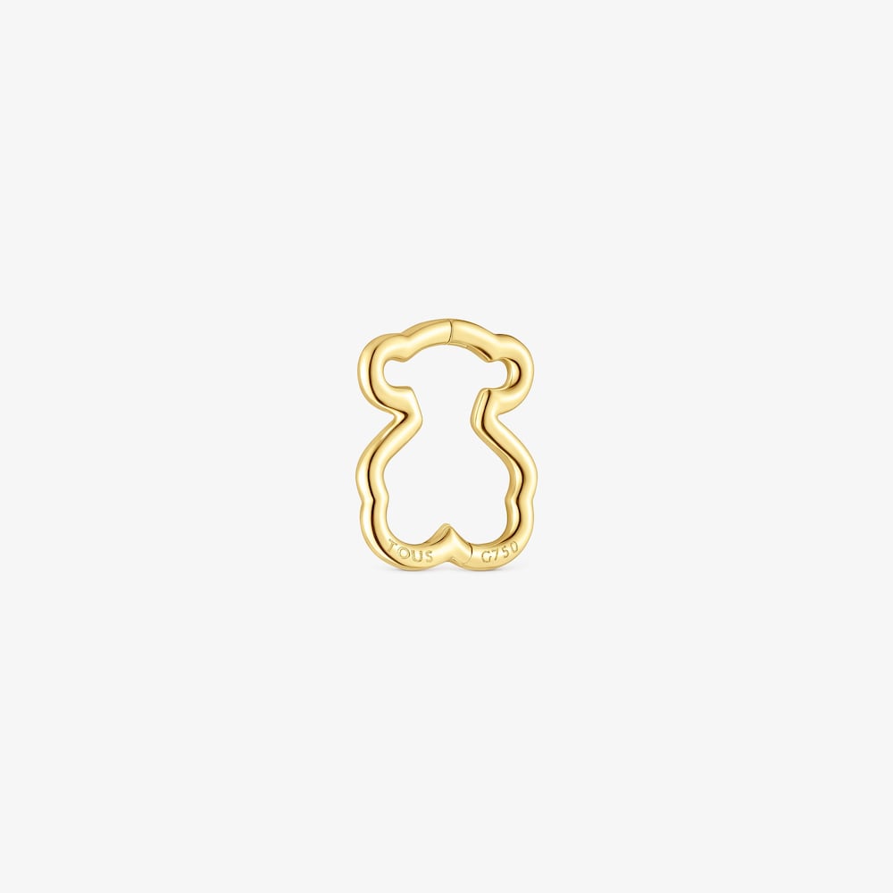 18K Solid Gold TOUS Basics 1/2 Earring with bear motif