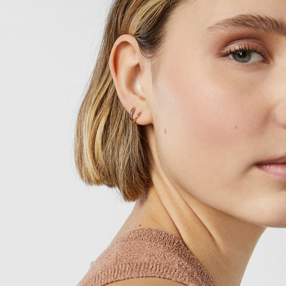 18K Solid Gold TOUS Basics 1/2 Earring with bear motif