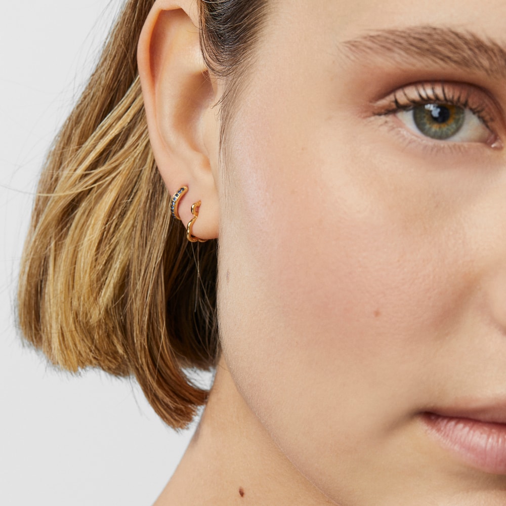 18K Solid Gold TOUS Basics 1/2 Earring with bear motif