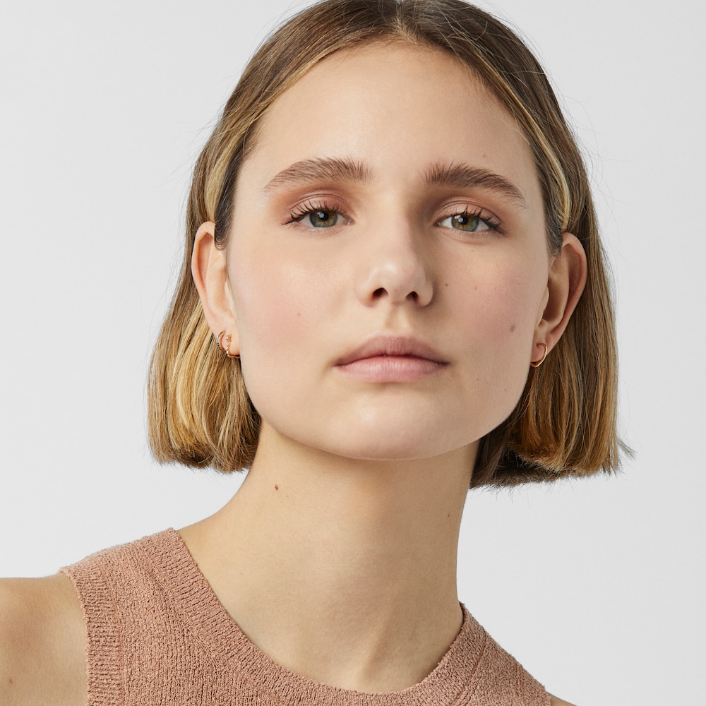 18K Solid Gold TOUS Basics 1/2 Earring with bear motif