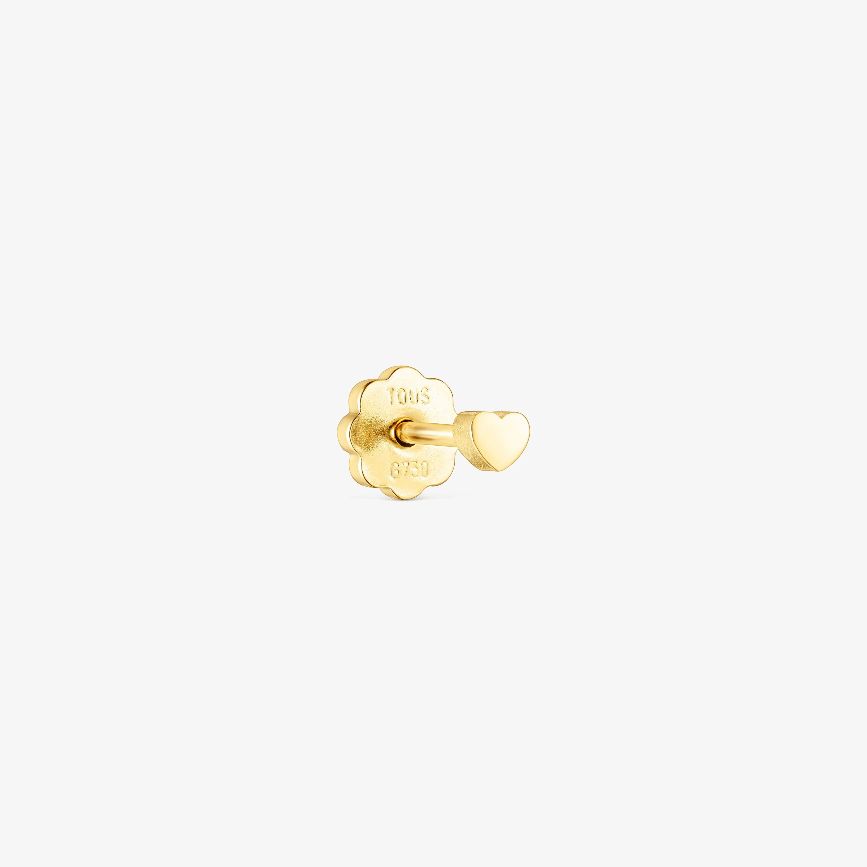 18K solid gold TOUS Piercing Ear piercing with heart