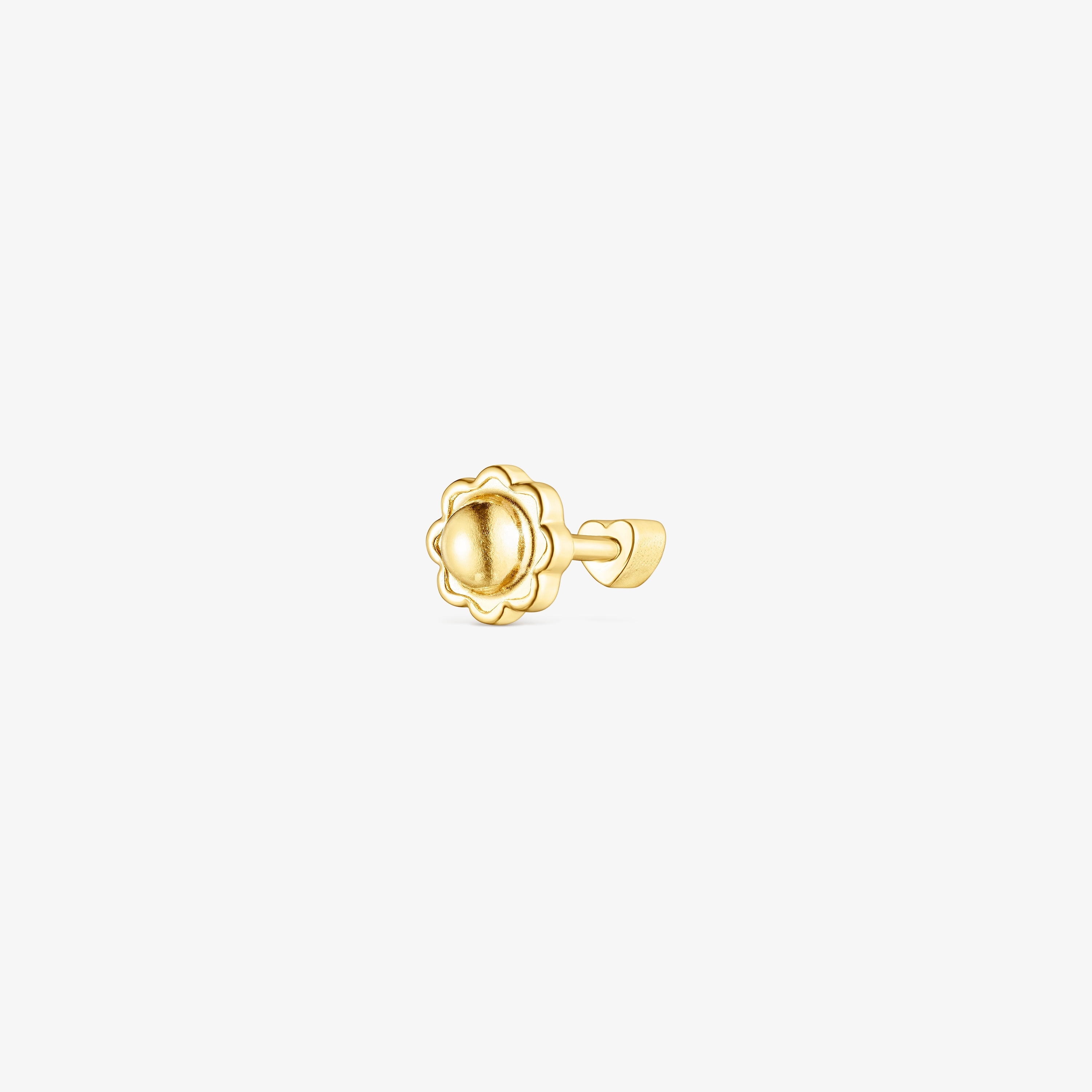 18K solid gold TOUS Piercing Ear piercing with heart