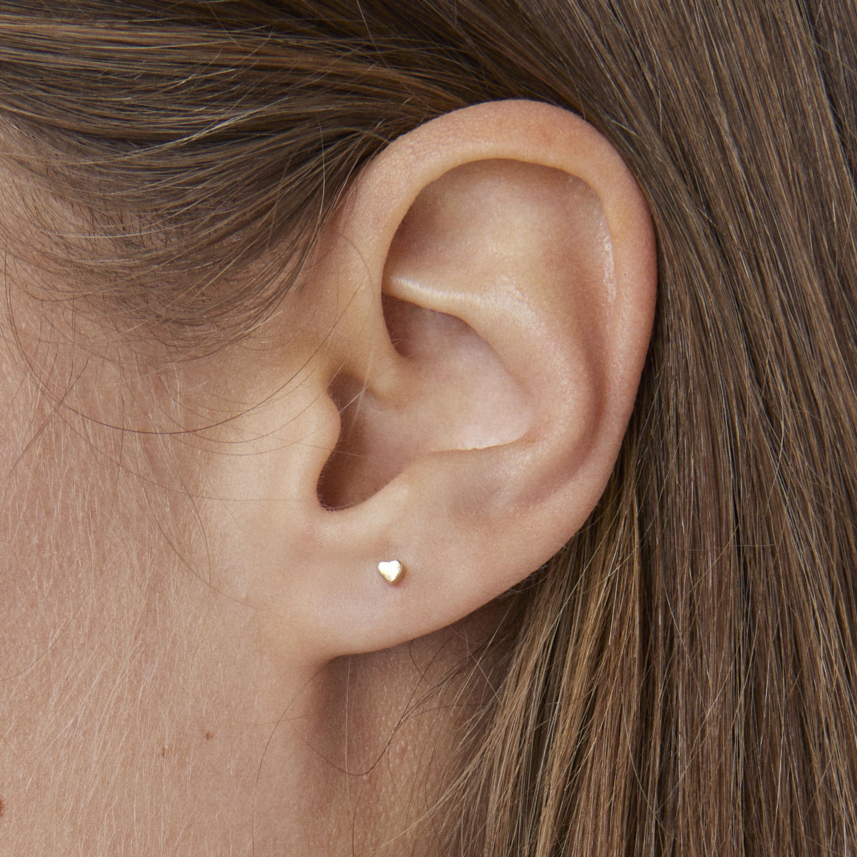18K solid gold TOUS Piercing Ear piercing with heart