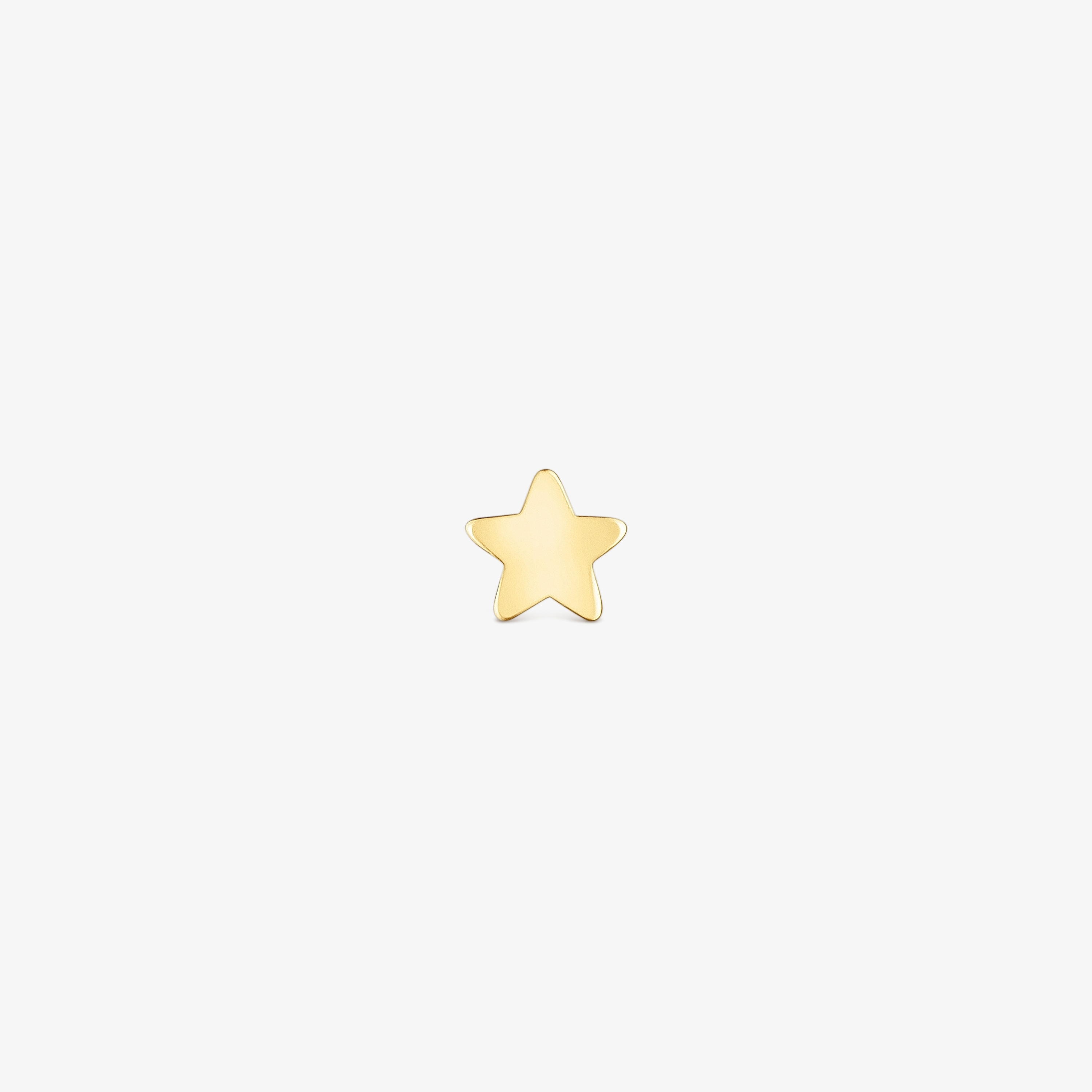 18K solid gold TOUS Piercing Ear piercing with star