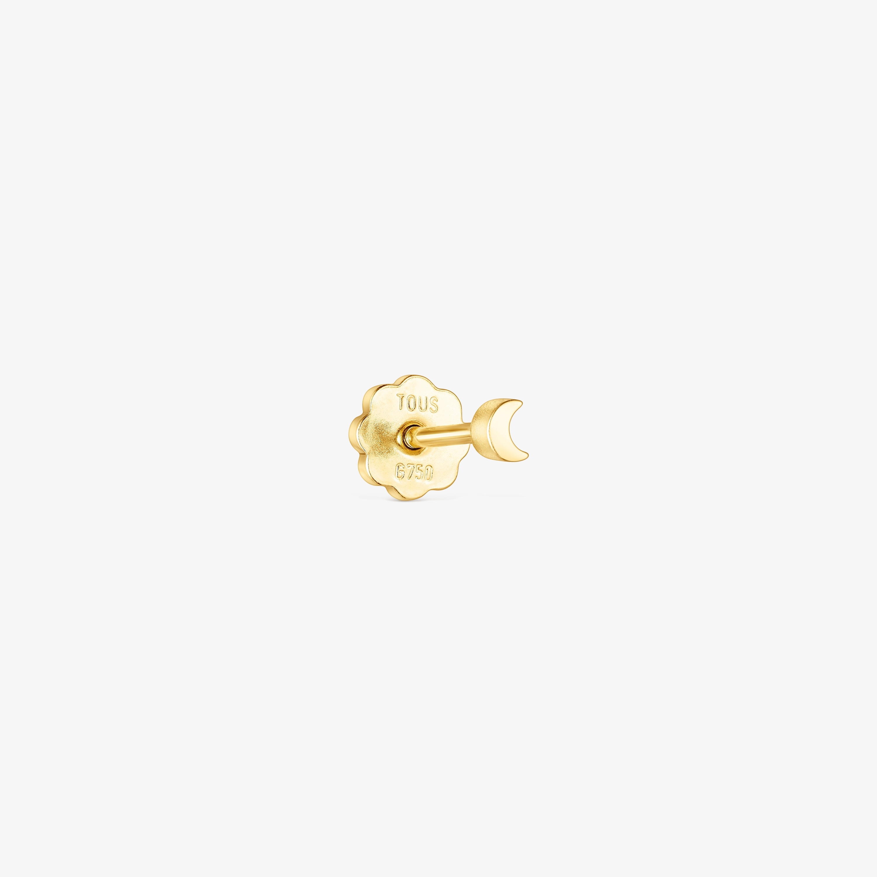 18K solid gold TOUS Piercing Ear piercing with moon