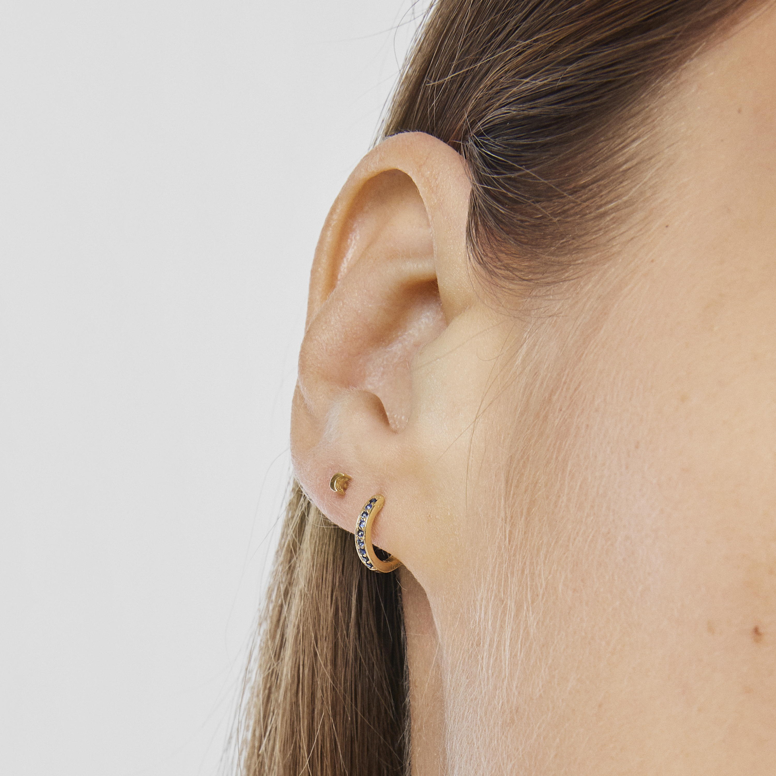 18K solid gold TOUS Piercing Ear piercing with moon