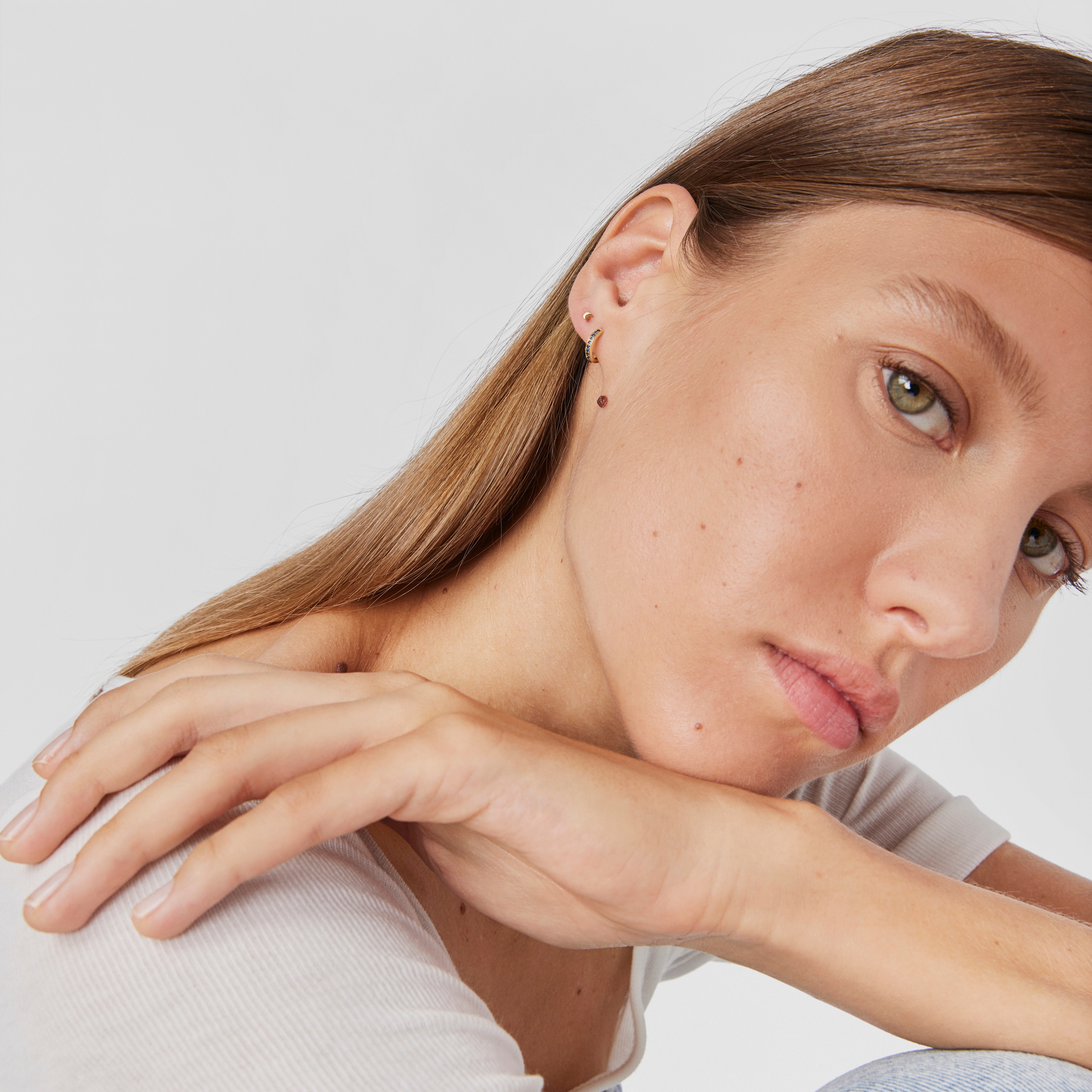 Piercing de oreja de oro con luna TOUS Piercing