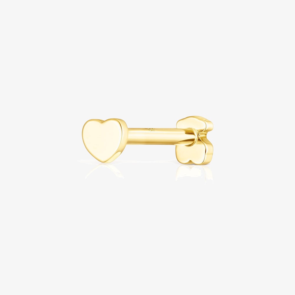 18K solid gold TOUS Piercing Ear piercing with heart