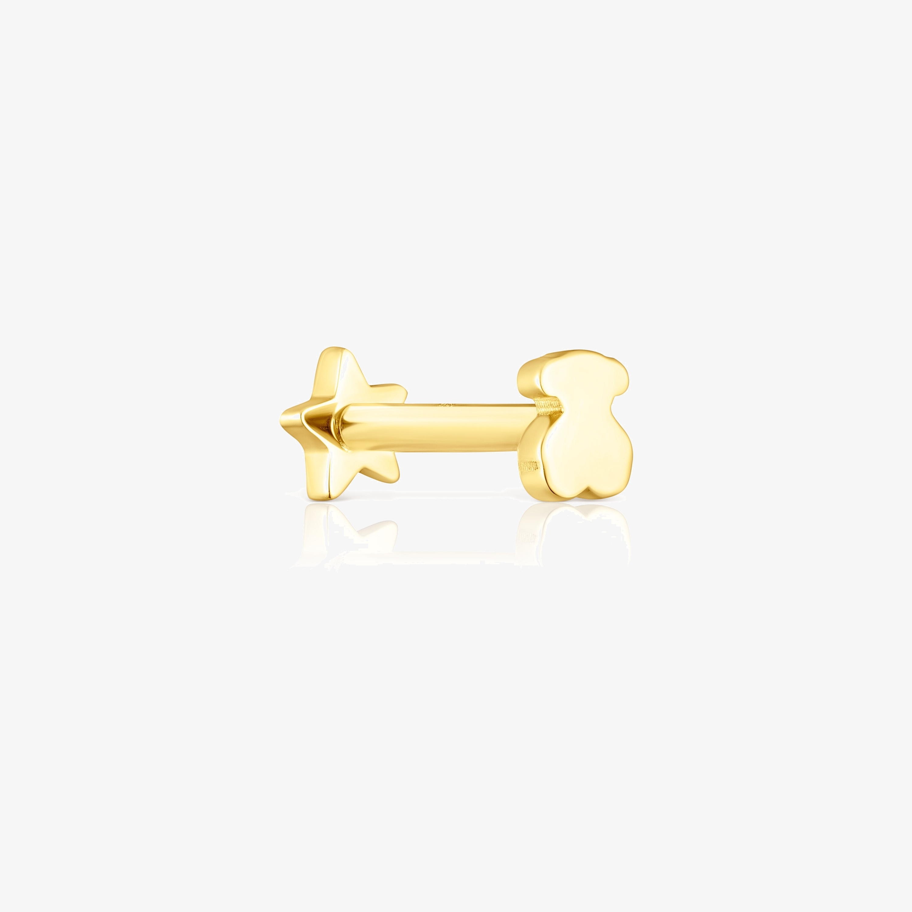 18K solid gold TOUS Piercing star motif Ear piercing