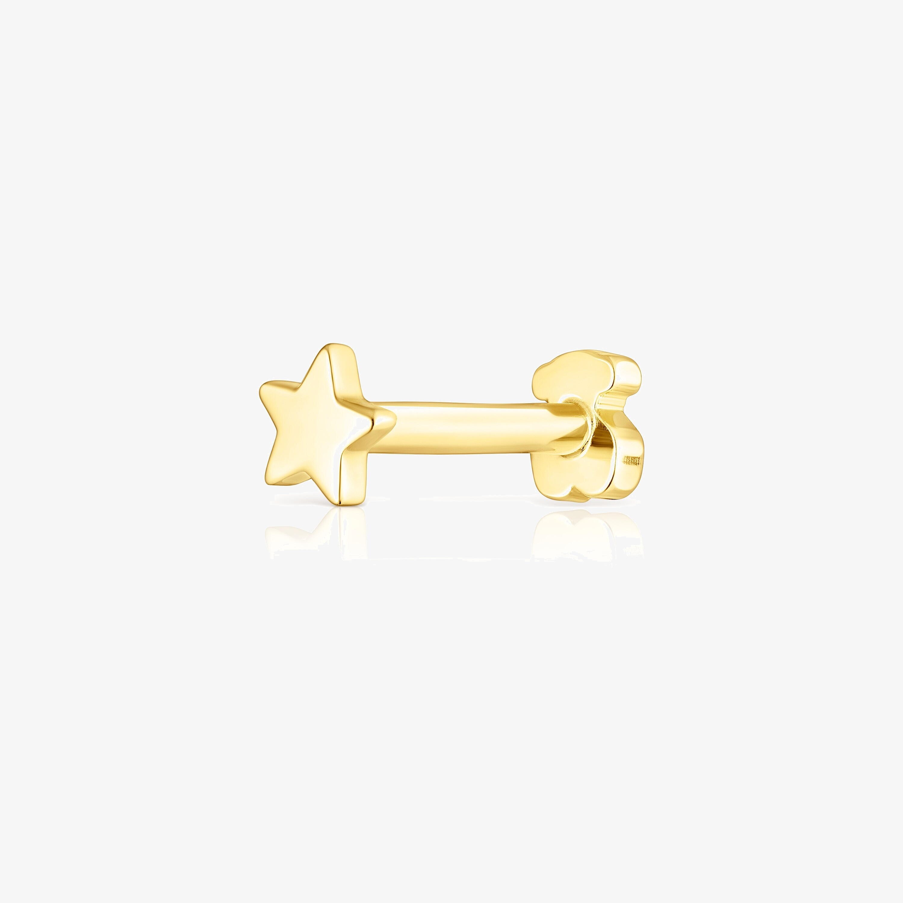 18K solid gold TOUS Piercing star motif Ear piercing