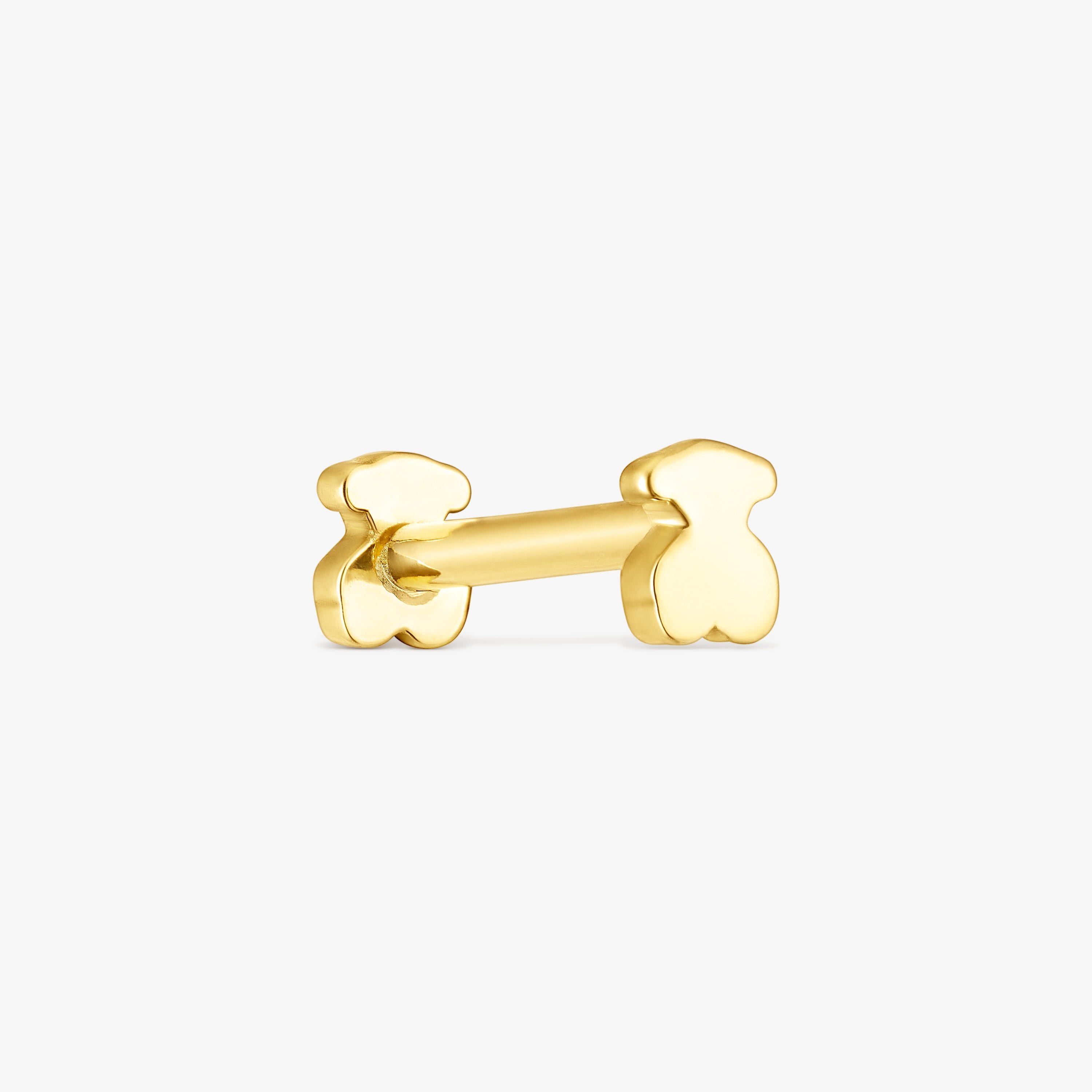 18K solid gold TOUS Piercing Ear piercing with bear