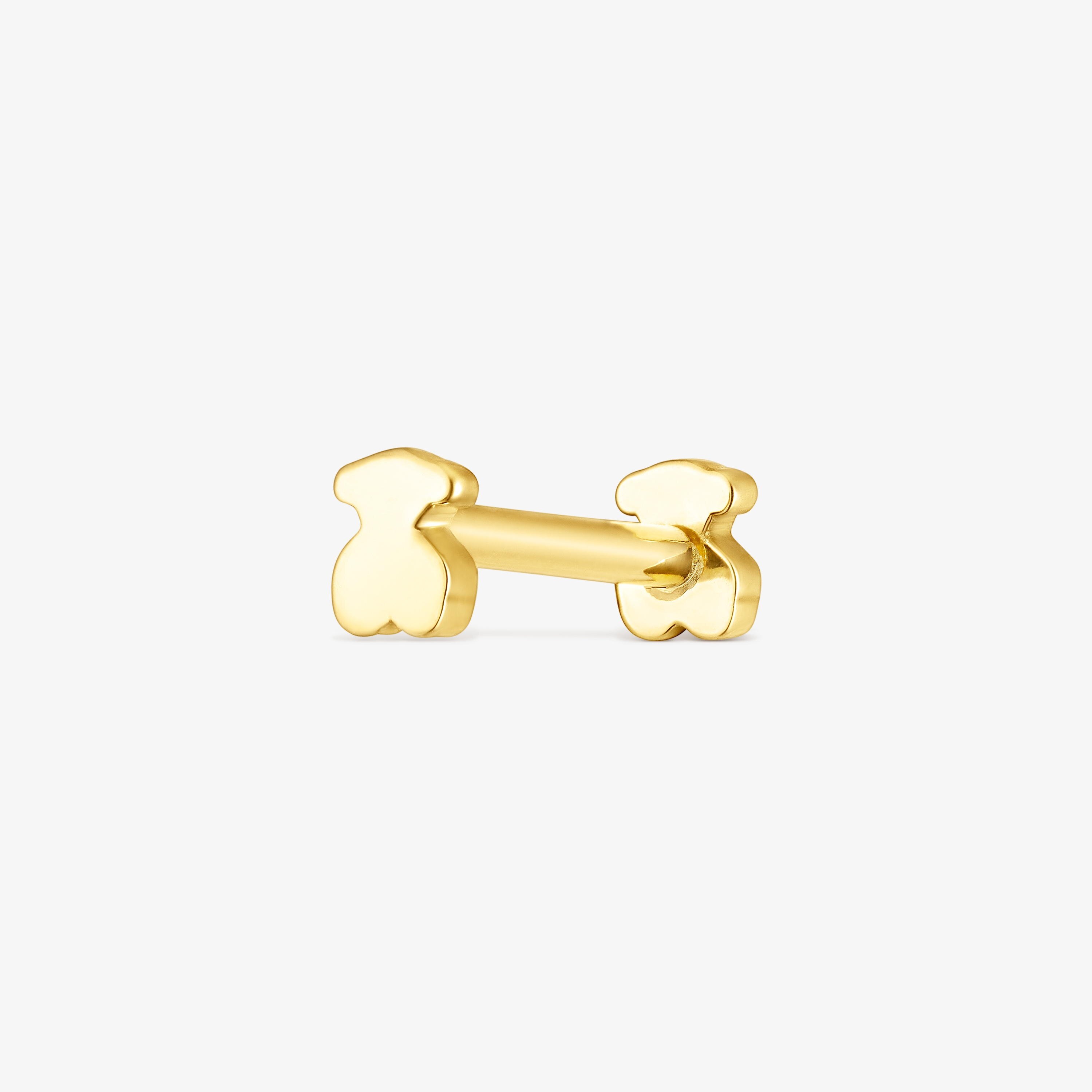 18K solid gold TOUS Piercing Ear piercing with bear
