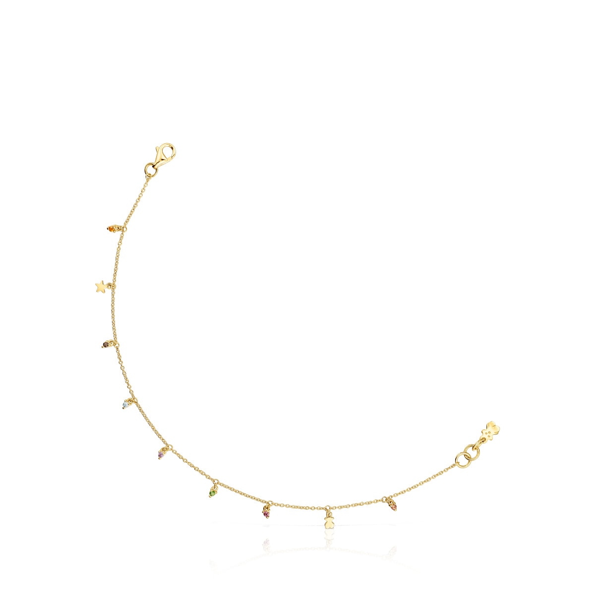 Gold Virtual Garden Bracelet with gemstones