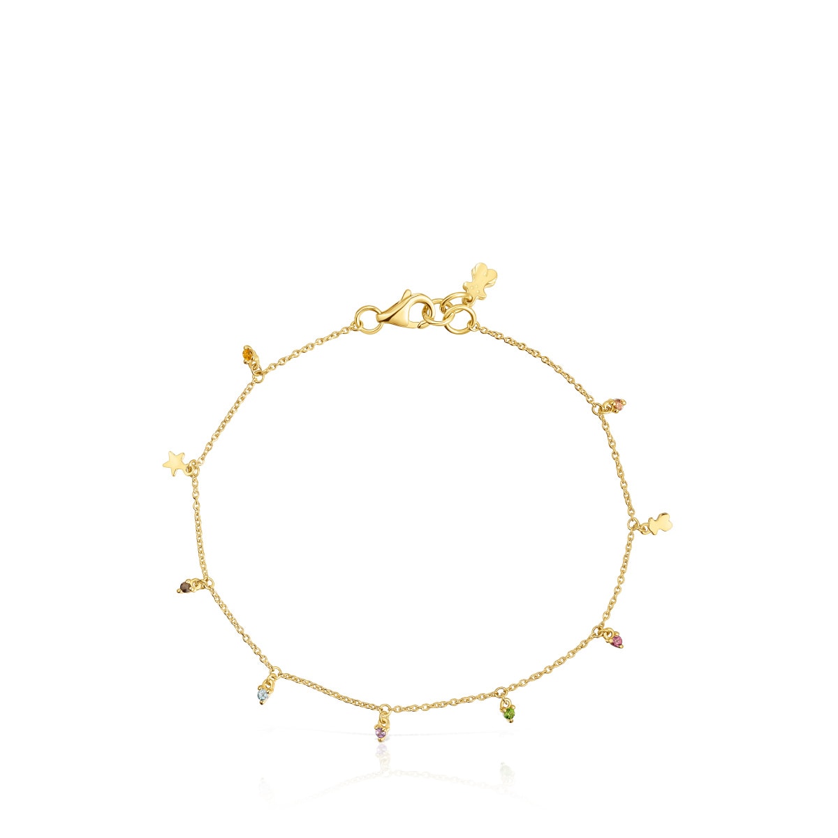 Gold Virtual Garden Bracelet with gemstones