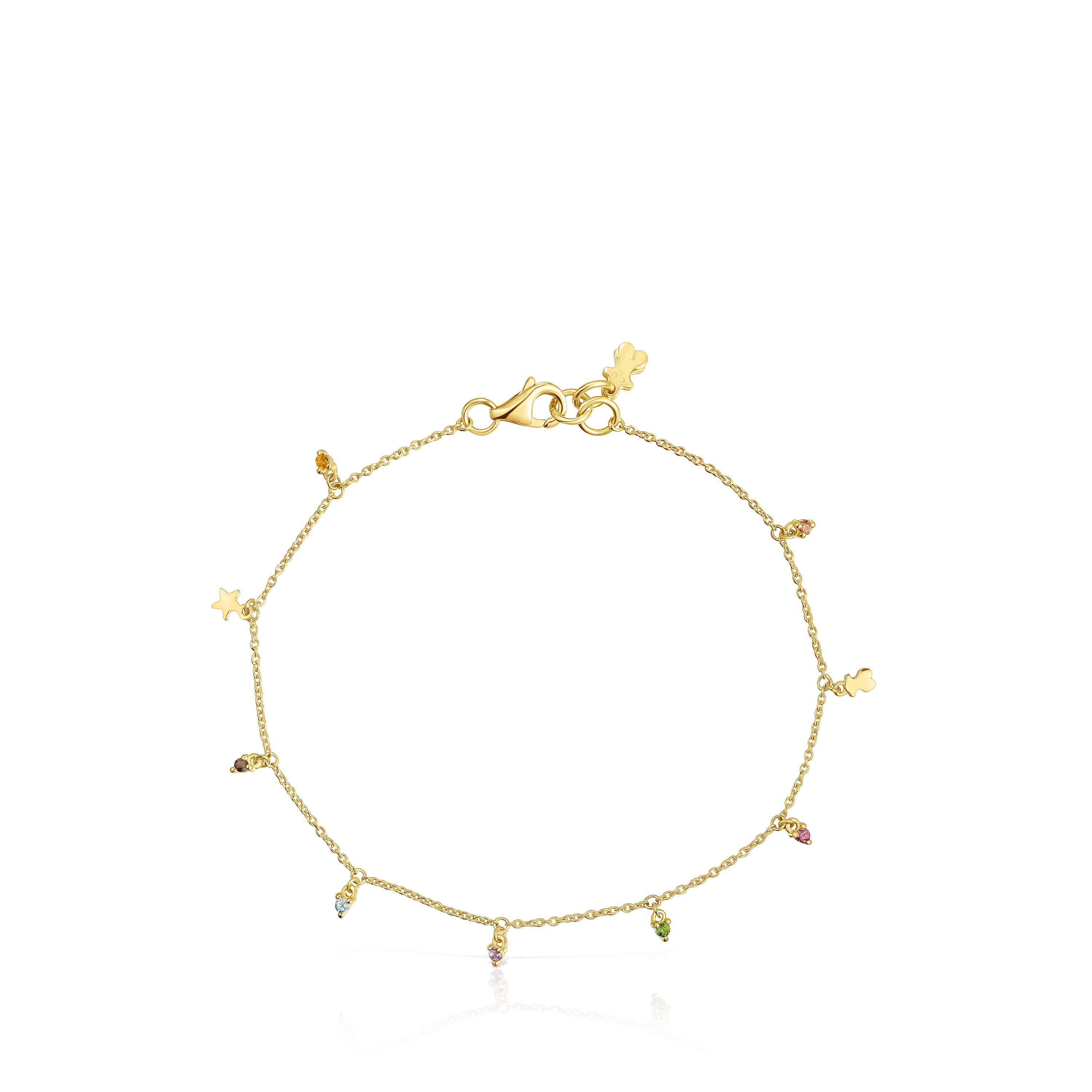 Gold Virtual Garden Bracelet with gemstones