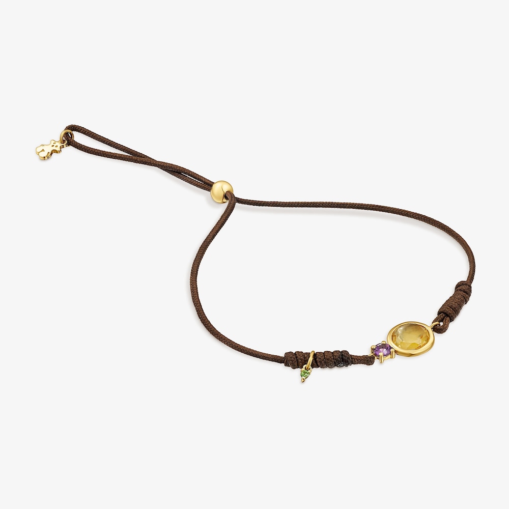 Nylon Virtual&nbsp;Garden Bracelet with citrine and 18K solid gold