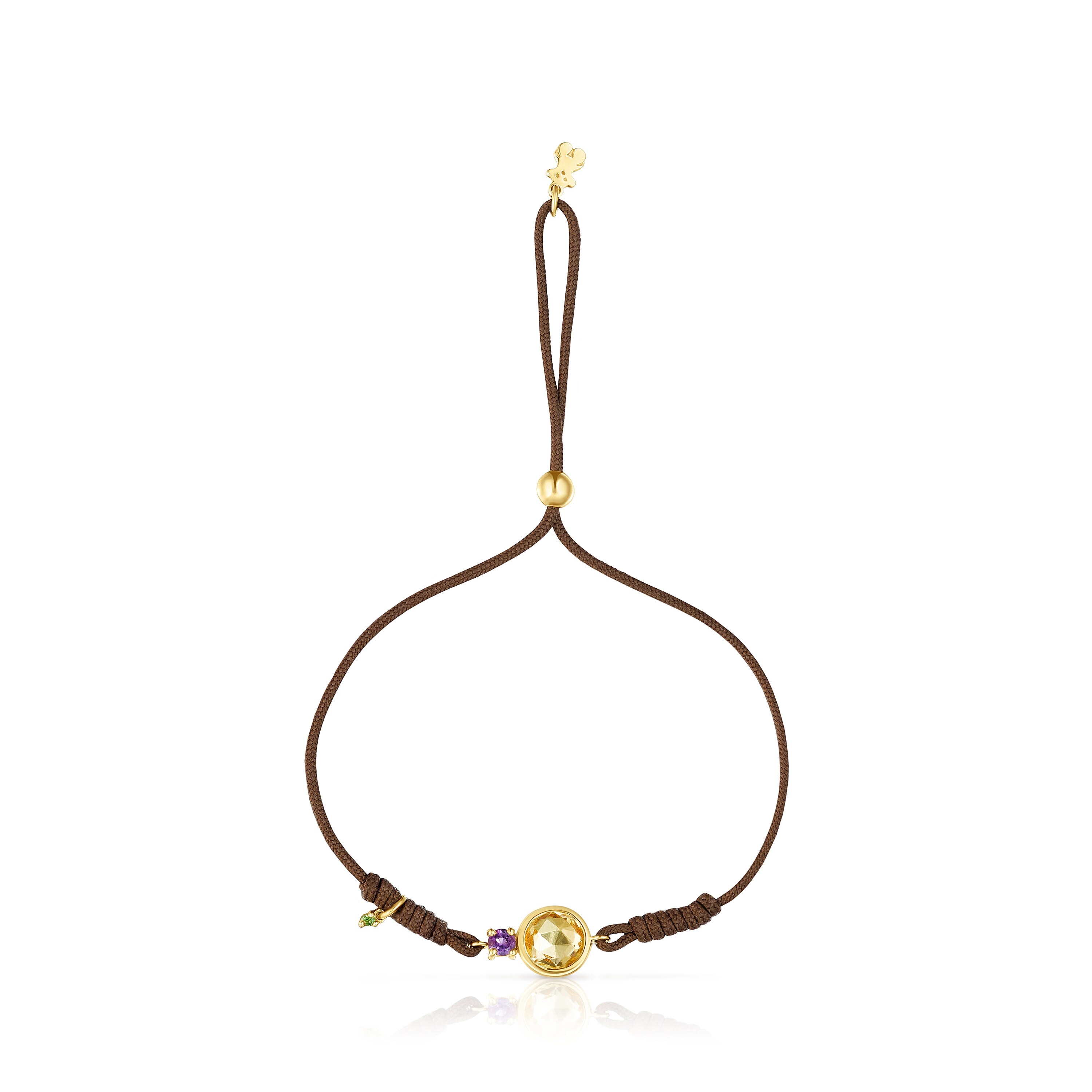 Nylon Virtual Garden Bracelet with citrine and gold