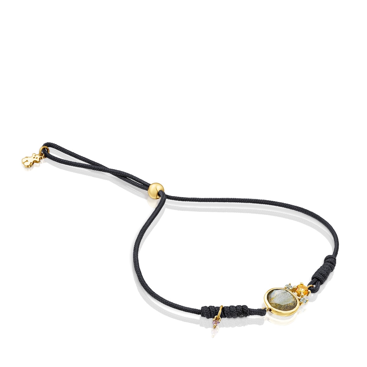 Tous - Pulsera De Nylon Con Labradorita Y Oro Virtual Garden - Dorado