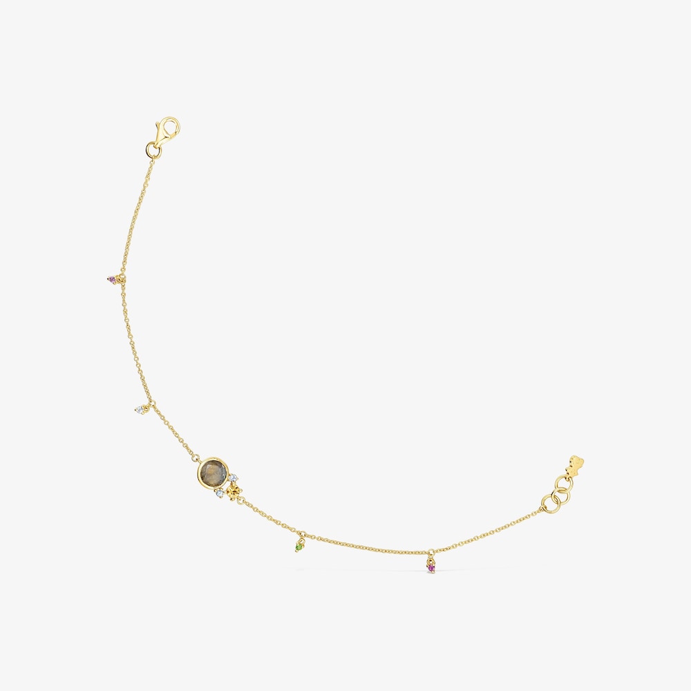 Bransoletka Virtual&nbsp;Garden wykonana ze złota z labradorytem i kamieniami szlachetnymi